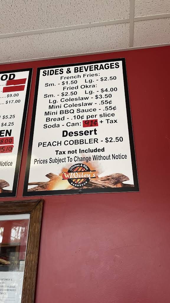 Wileys Chicken & Ribs Menu 2